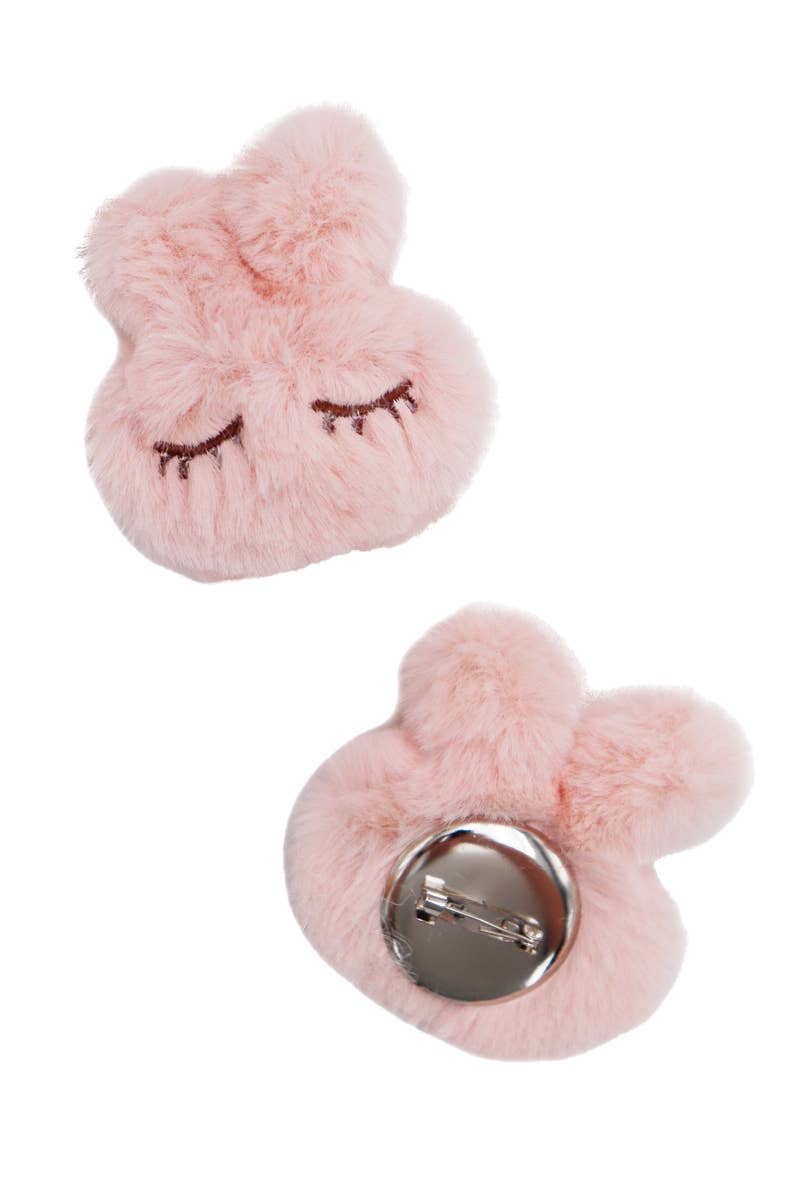 Bunny Fuzzy Brooch Pin