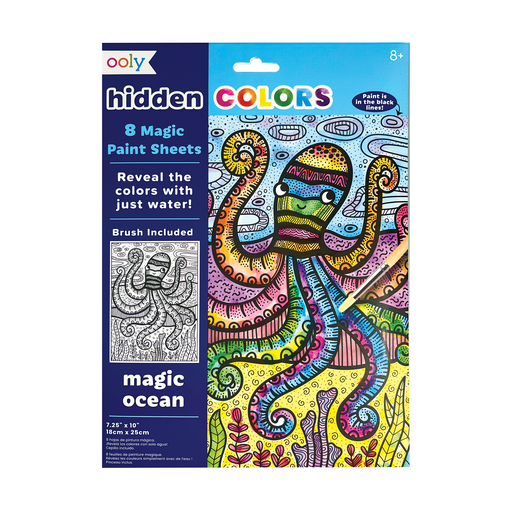 Hidden Colors Magic Paint Sheets- Magic Ocean