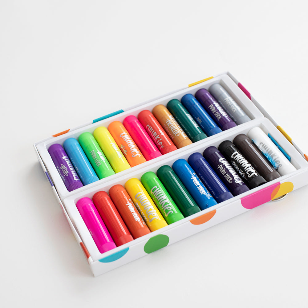 Ooly Chunkies Paint Sticks Neon Pack - Set of 6 Colors