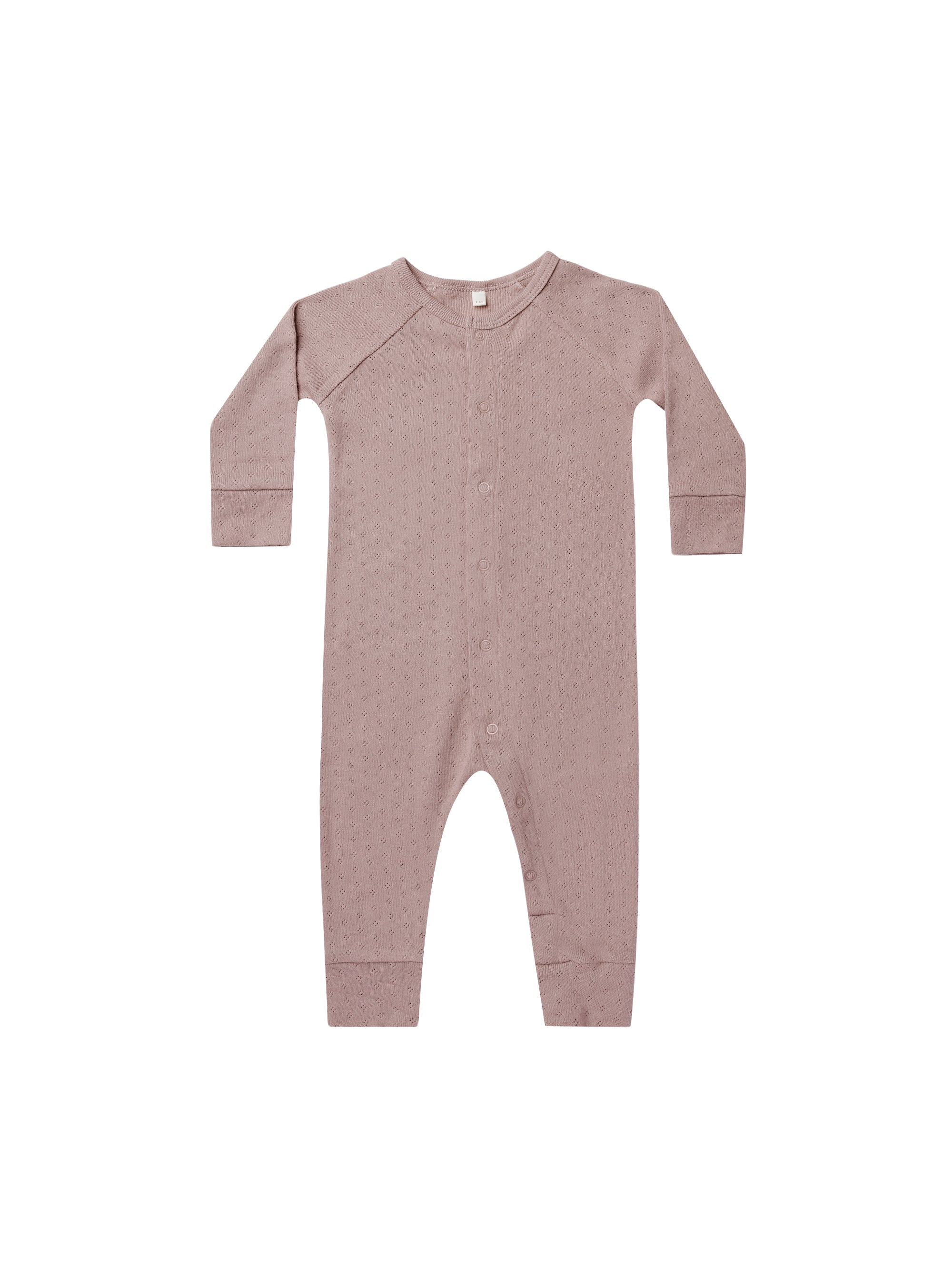Pointelle Long Sleeve Romper | Lilac - LAST 6/12M & 12/18M