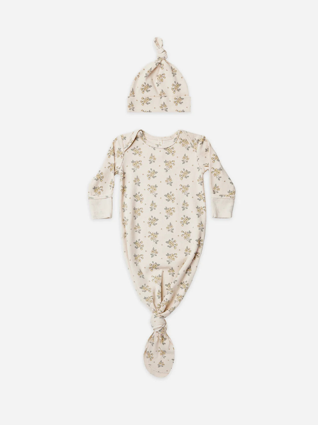 Knotted Baby Gown & Hat Set | Daisy Fields