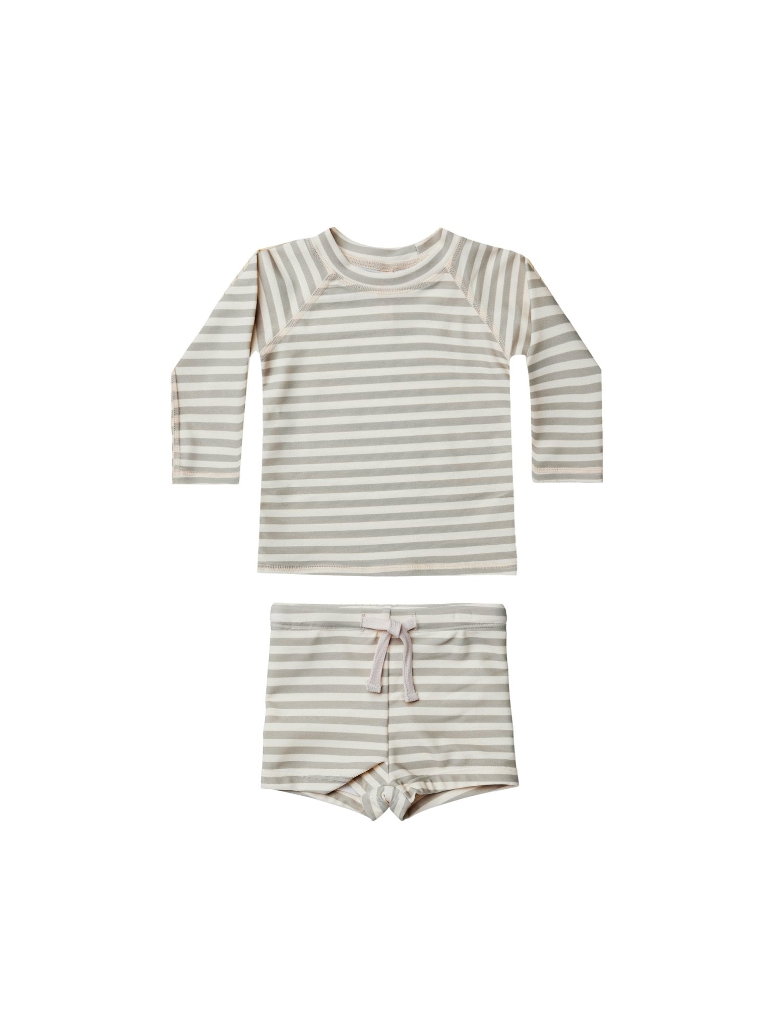 BOYS RASHGUARD + SHORT SET | PISTACHIO STRIPE - LAST 0/3M & 6/12M