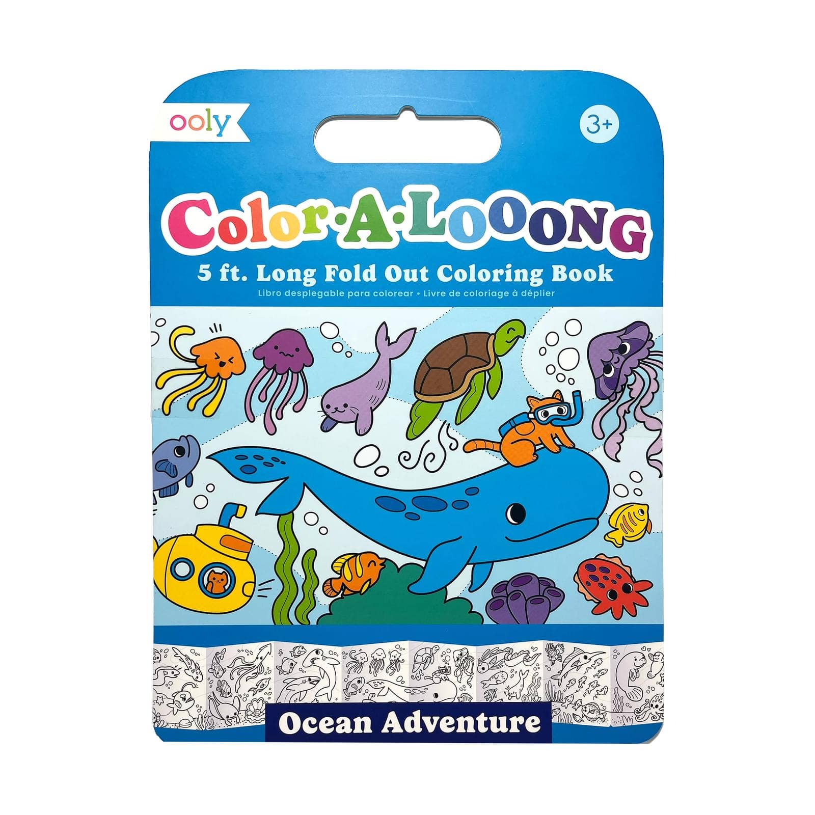 Color - A - Loong 5' Fold Out Coloring Book - Ocean Adventure