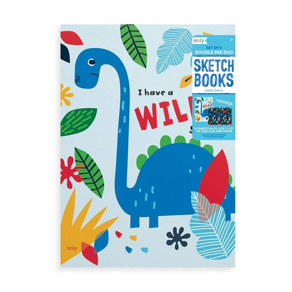 Doodle Pad Duo Sketchbooks: Dino. Days - Set of 2 - Khanh