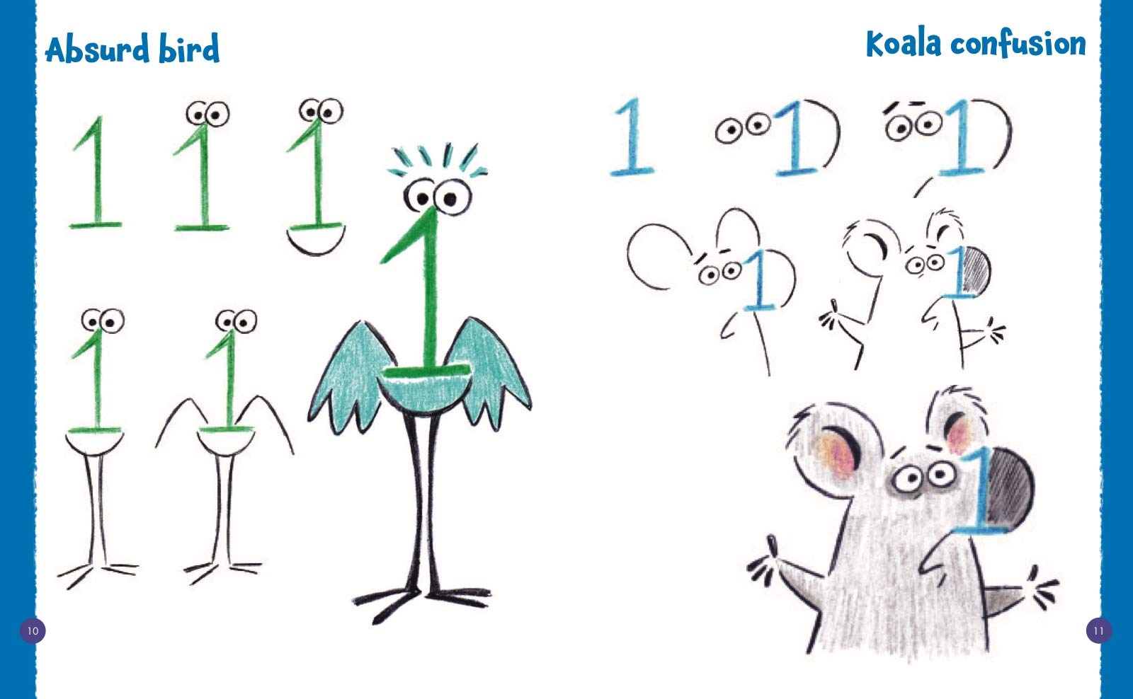 Drawing Cartoons from Numbers and Letters