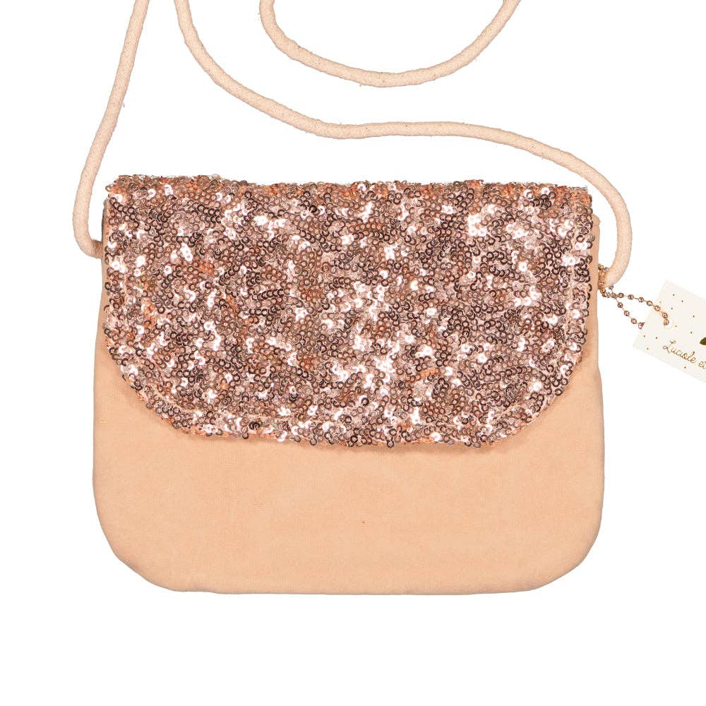 Handbag | Velvet & Pink sequins