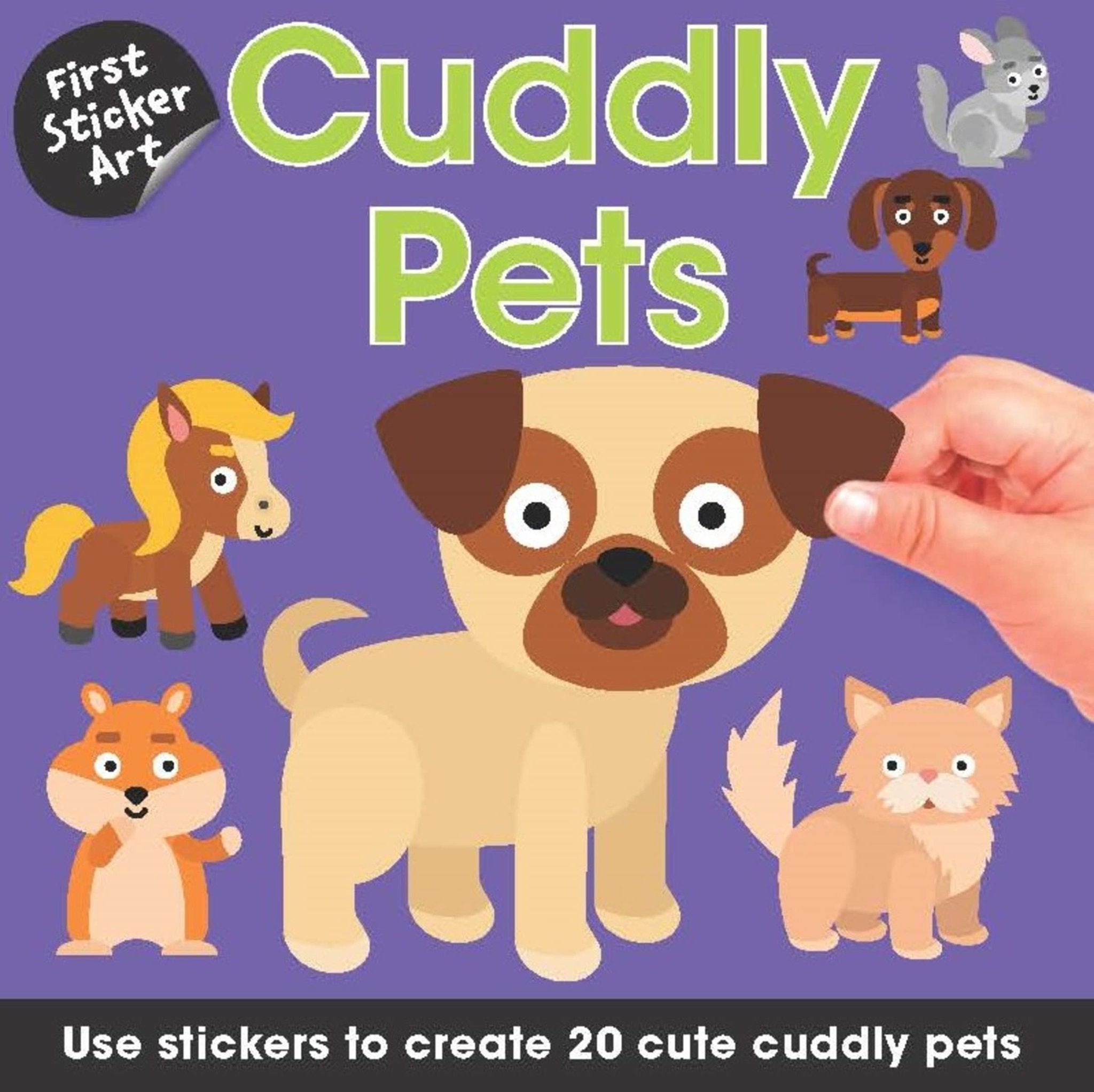 First Sticker Art: Cuddly Pets: Color By Stickers for Kids,
