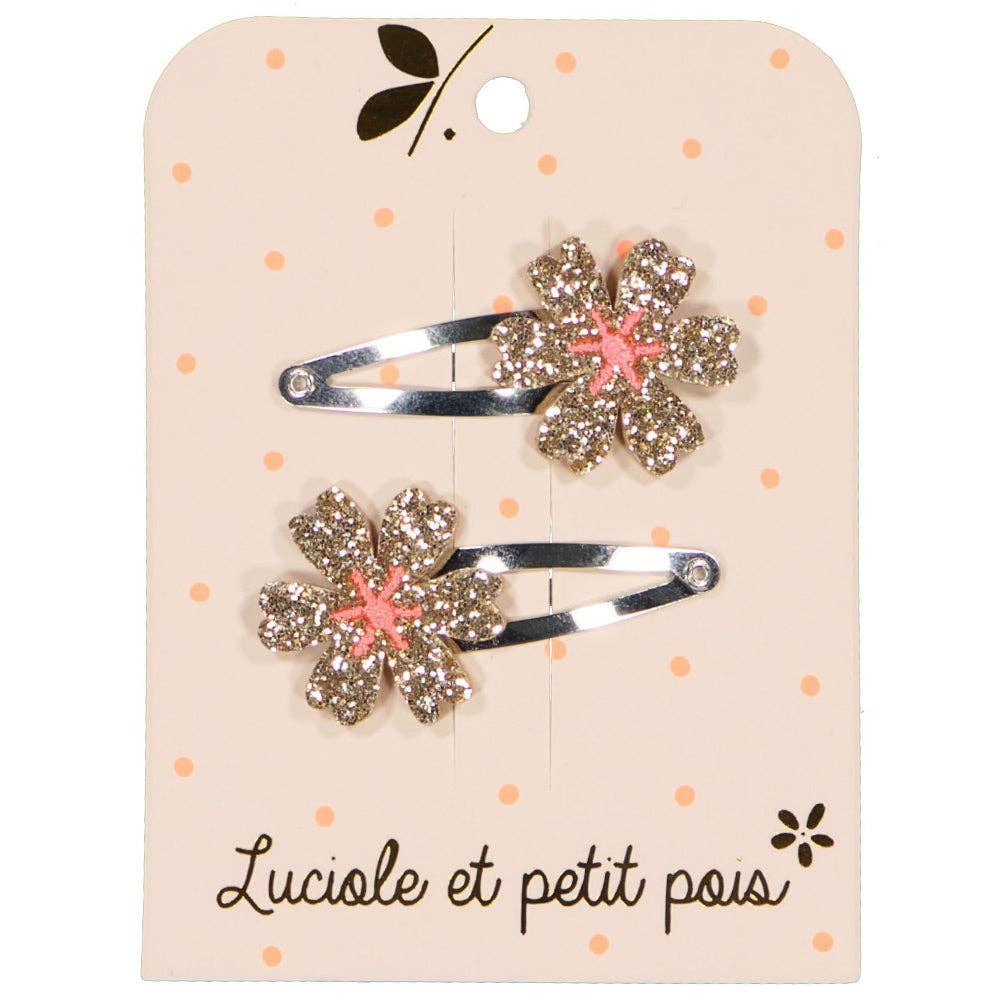 Glitter Fleur Clip Set
