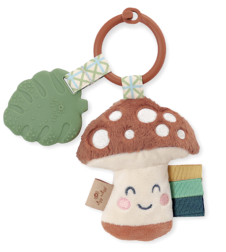 Itzy Pal™ Plush + Teether | Mushroom