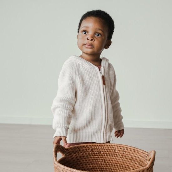 Knit Hoodie | Milk - LAST ONE 2Y
