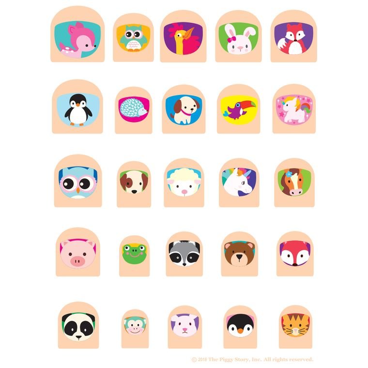 Lil' Fingers Nail Art - Animal Friends