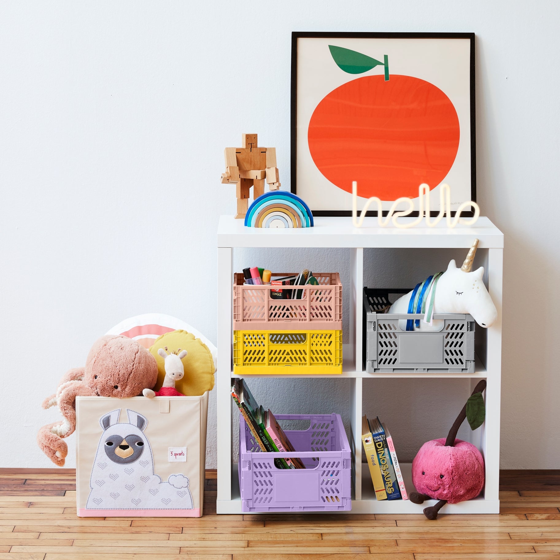 Modern Folding Crate | Cream (Large)