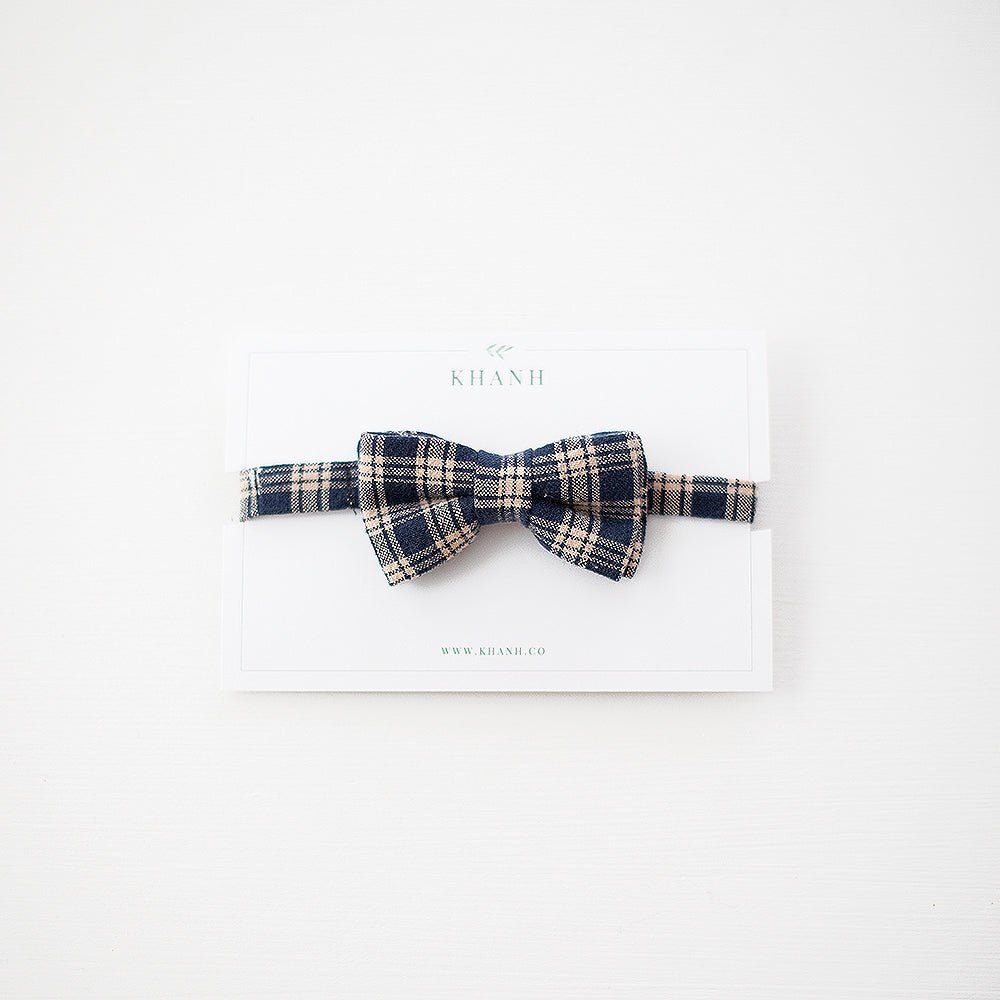 Navy Plaid | Bow Tie
