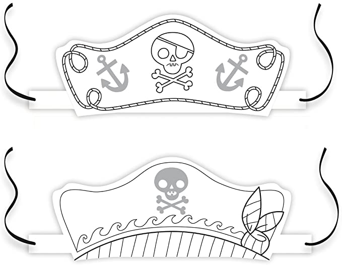 Pirates Color in Hats