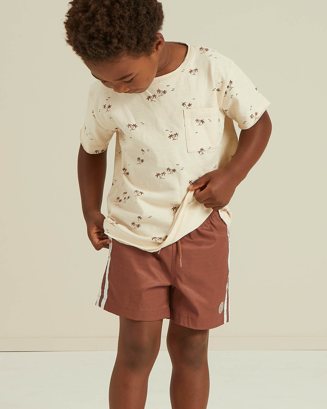 Raw Edge Tee || Palms - LAST 12/18M & 4/5Y
