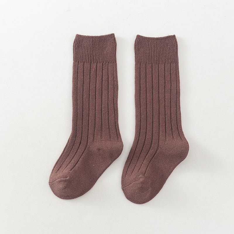 Ribbed Knee High Socks | Deep Taupe - LAST ONE 1 - 3Y