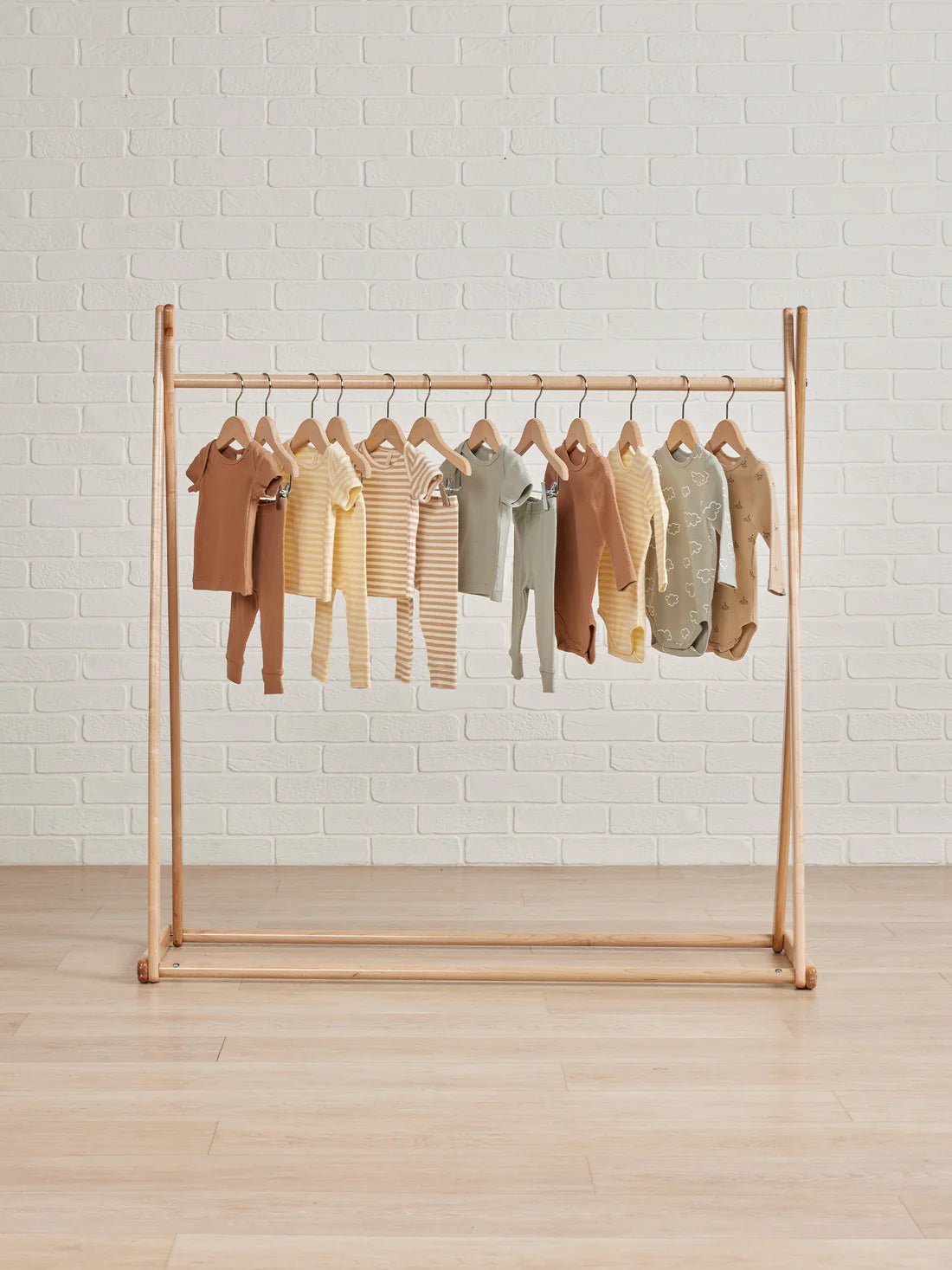 Ribbed Legging | Latte Stripe - LAST ONE NB