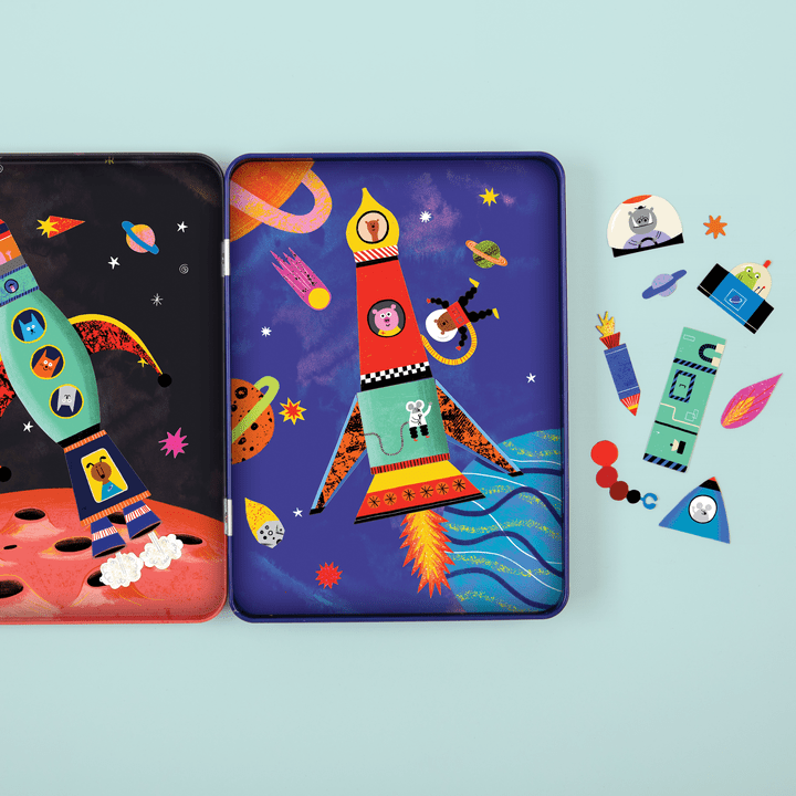 Rocket Ships Build - it Magnetic Tin