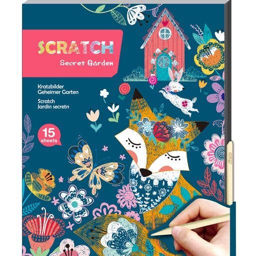 Scratch Art Book - Large SECRET GARDEN