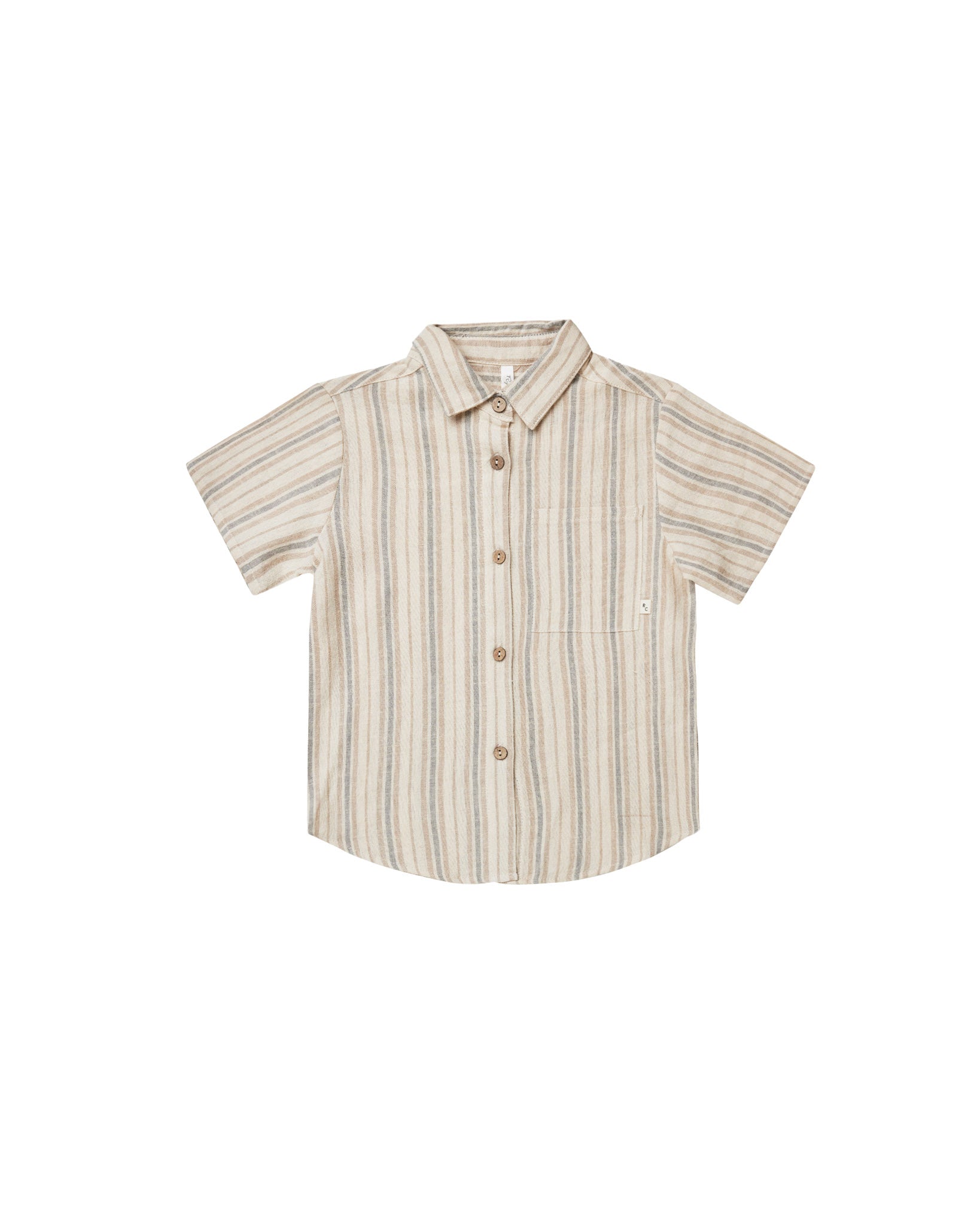 Short Sleeve Shirt || Rustic Stripe - LAST ONE 10/12Y