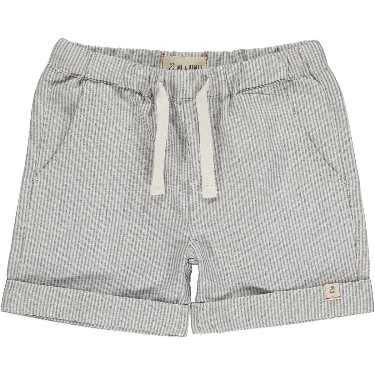 Striped Drawstring Shorts (Gray) - Khanh