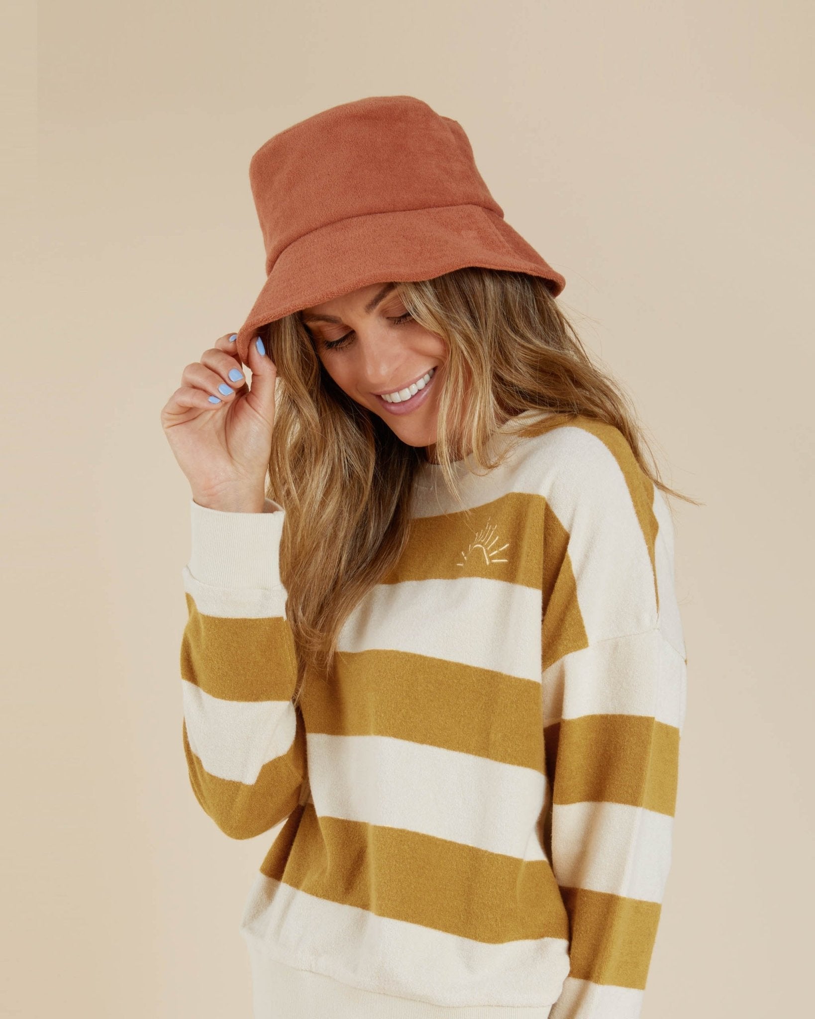 Terry Bucket Hat || Terracotta