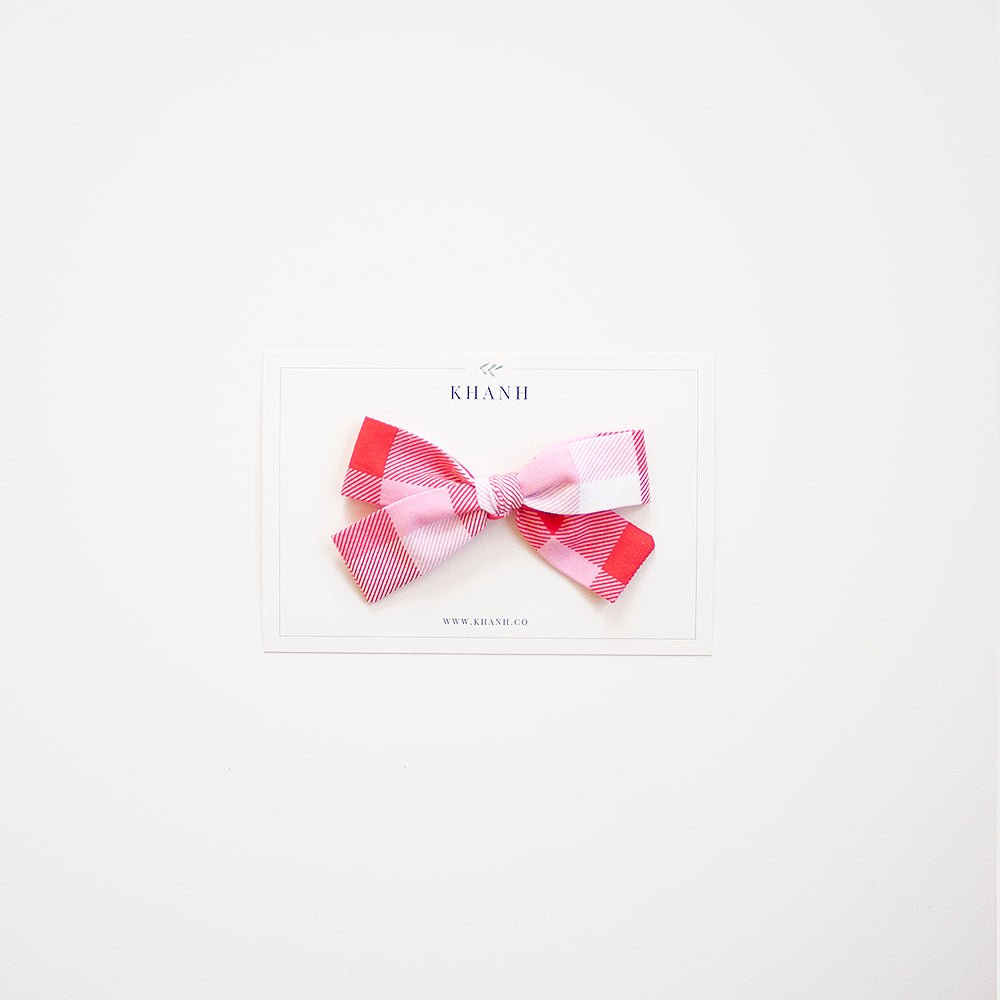 Valentine Gingham | Medium Bow