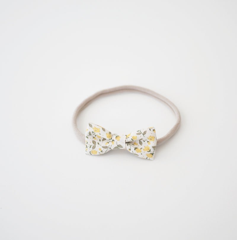 Yellow Petite Fleur Mini Bow