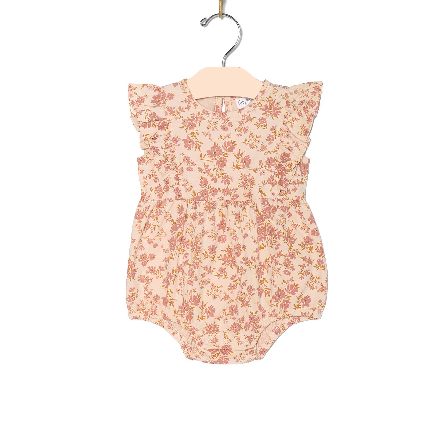 Flutter Front Romper || Blush Floral