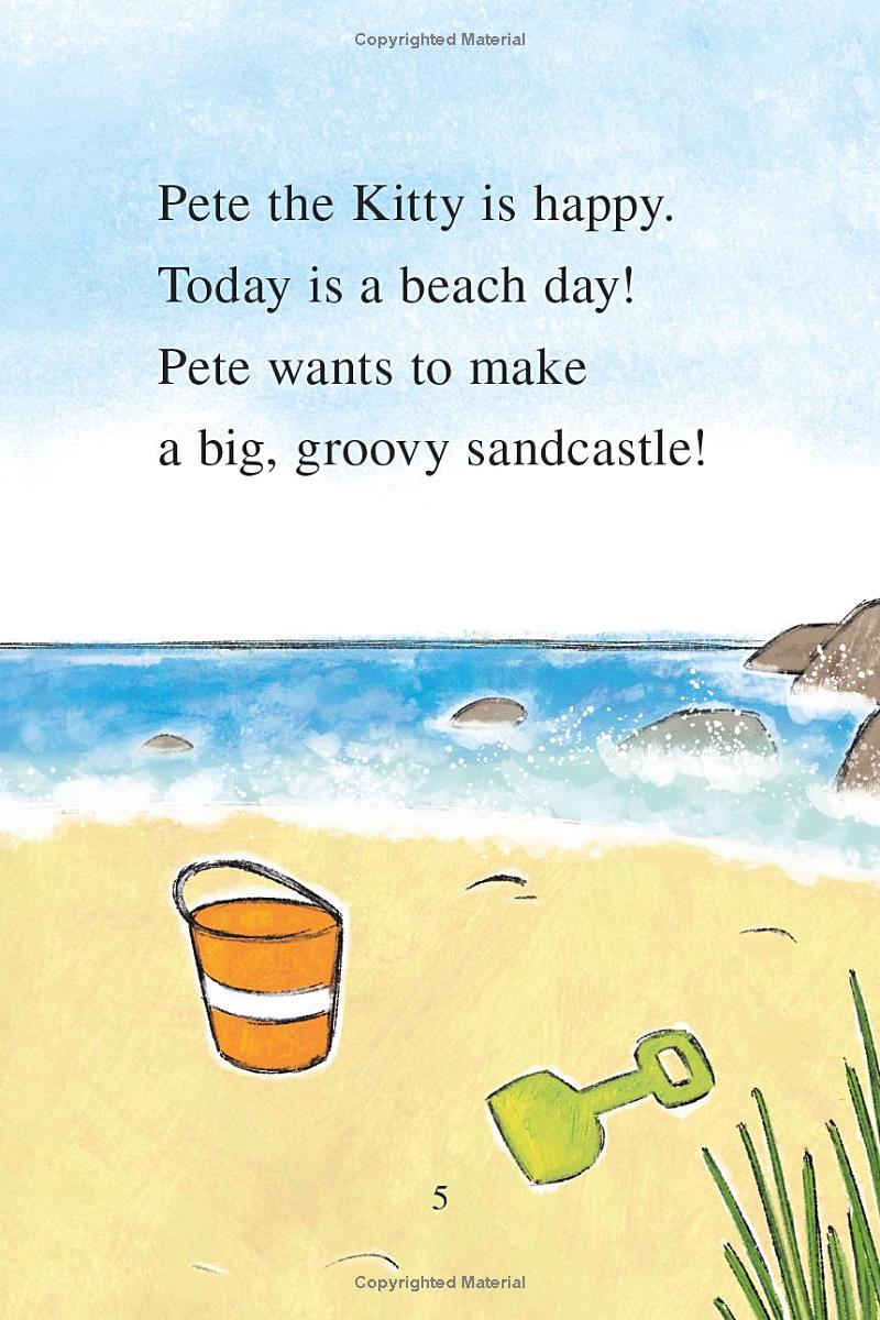 Pete the Kitty and the Mermaid's Sandcastle