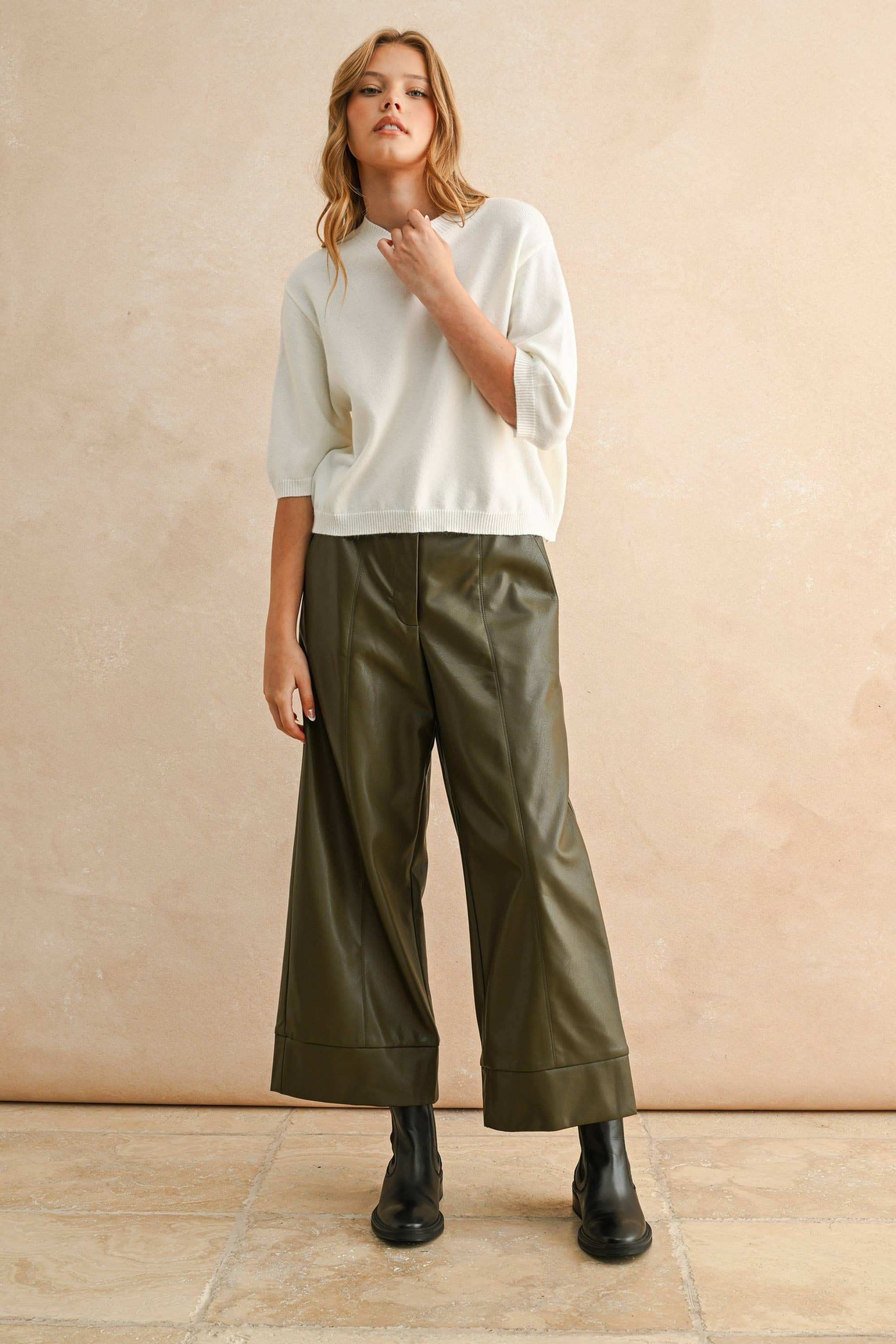 Aurora Sweater Top || Milk