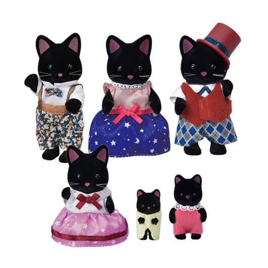 Calico Critters Midnight Cat Family