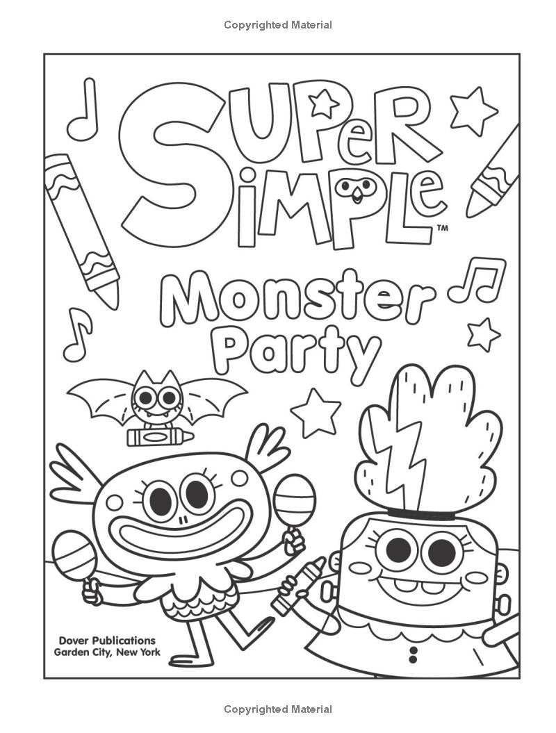 Super Simple Monster Party Coloring Book