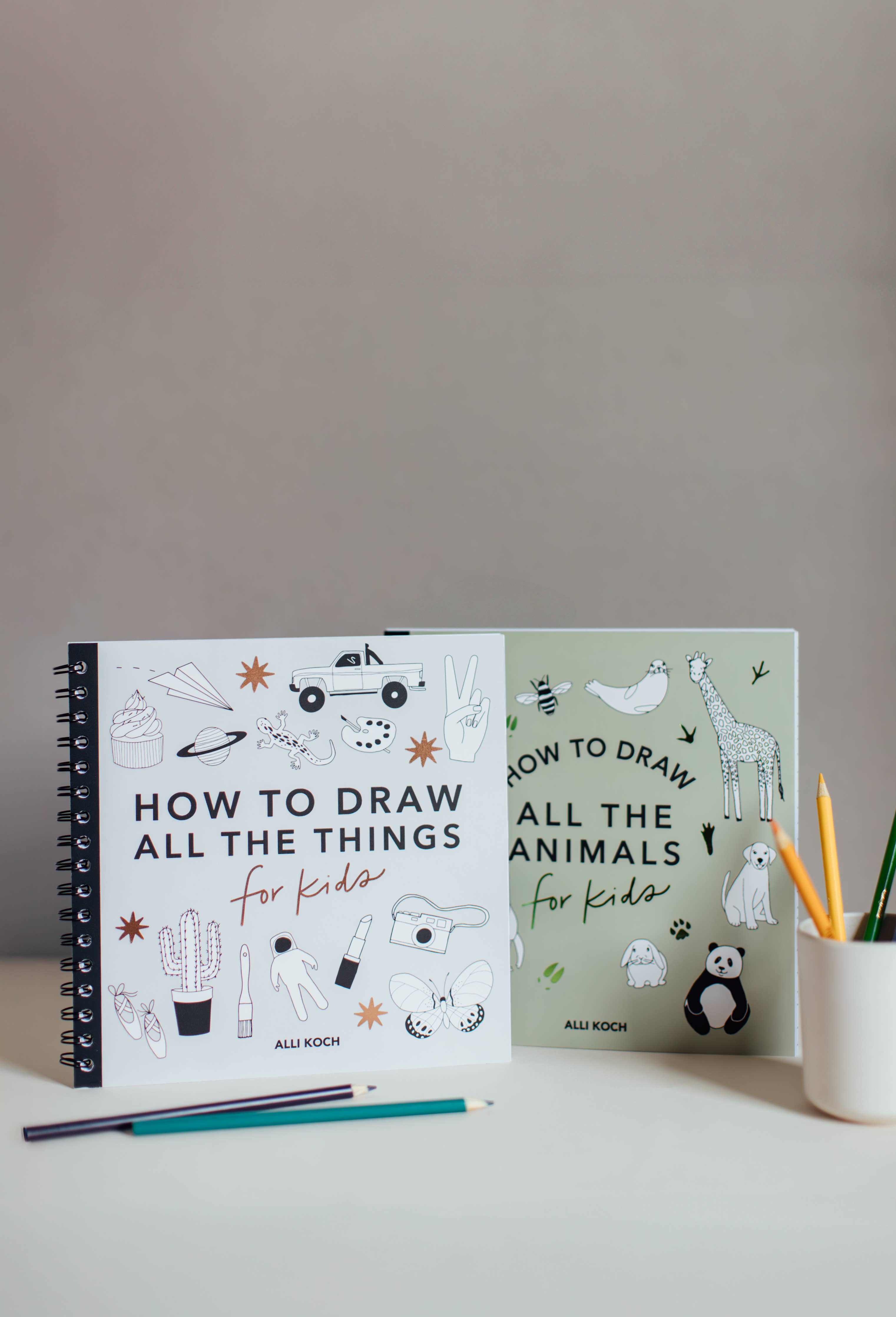 How to Draw Books for Kids (Spiral) || All Things