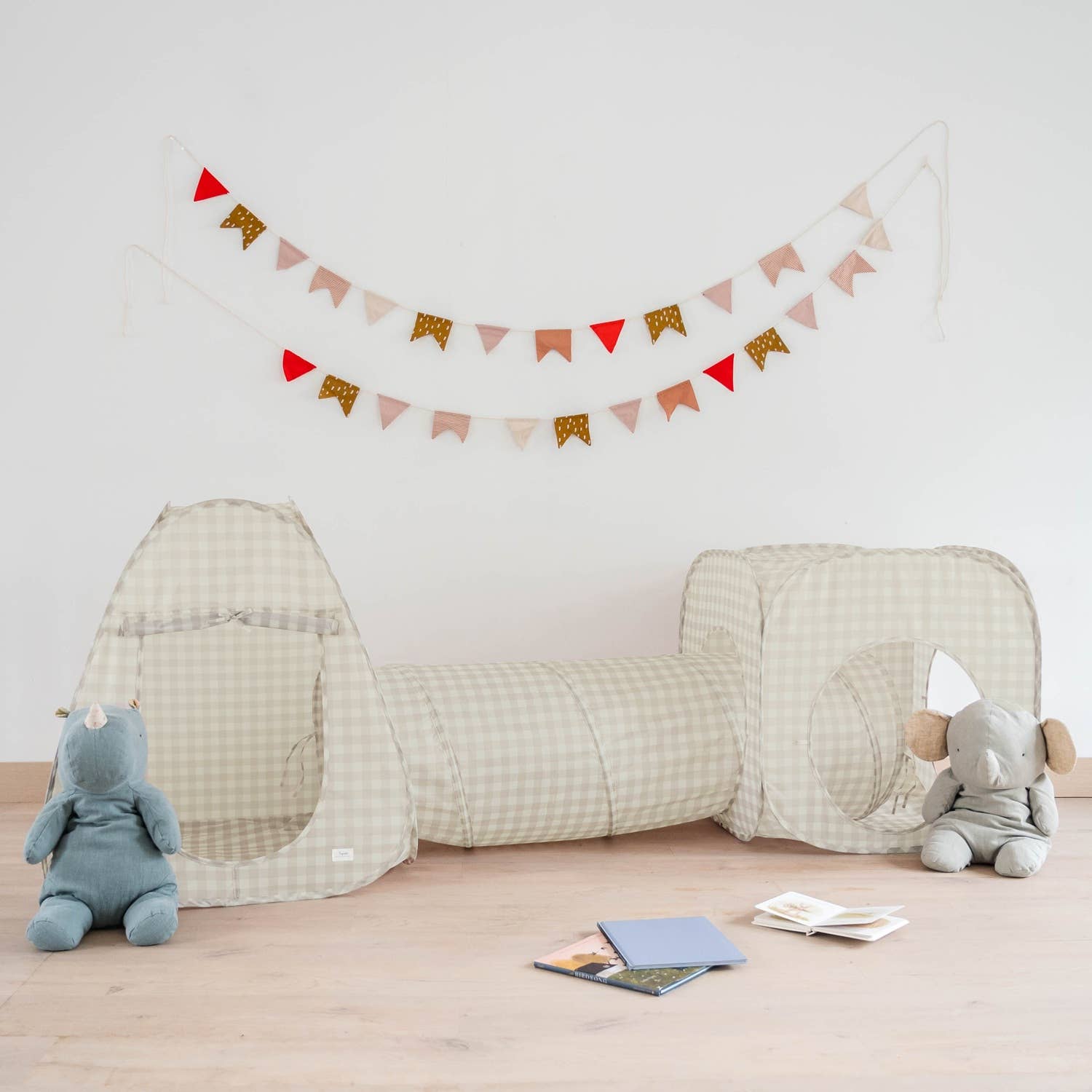 3-in-1 Play Tent & Tunnel Set || Terrazzo Beige