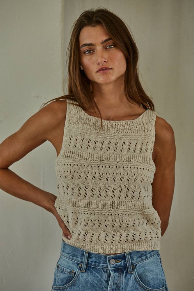 Knit Sweater Sleeveless Top
