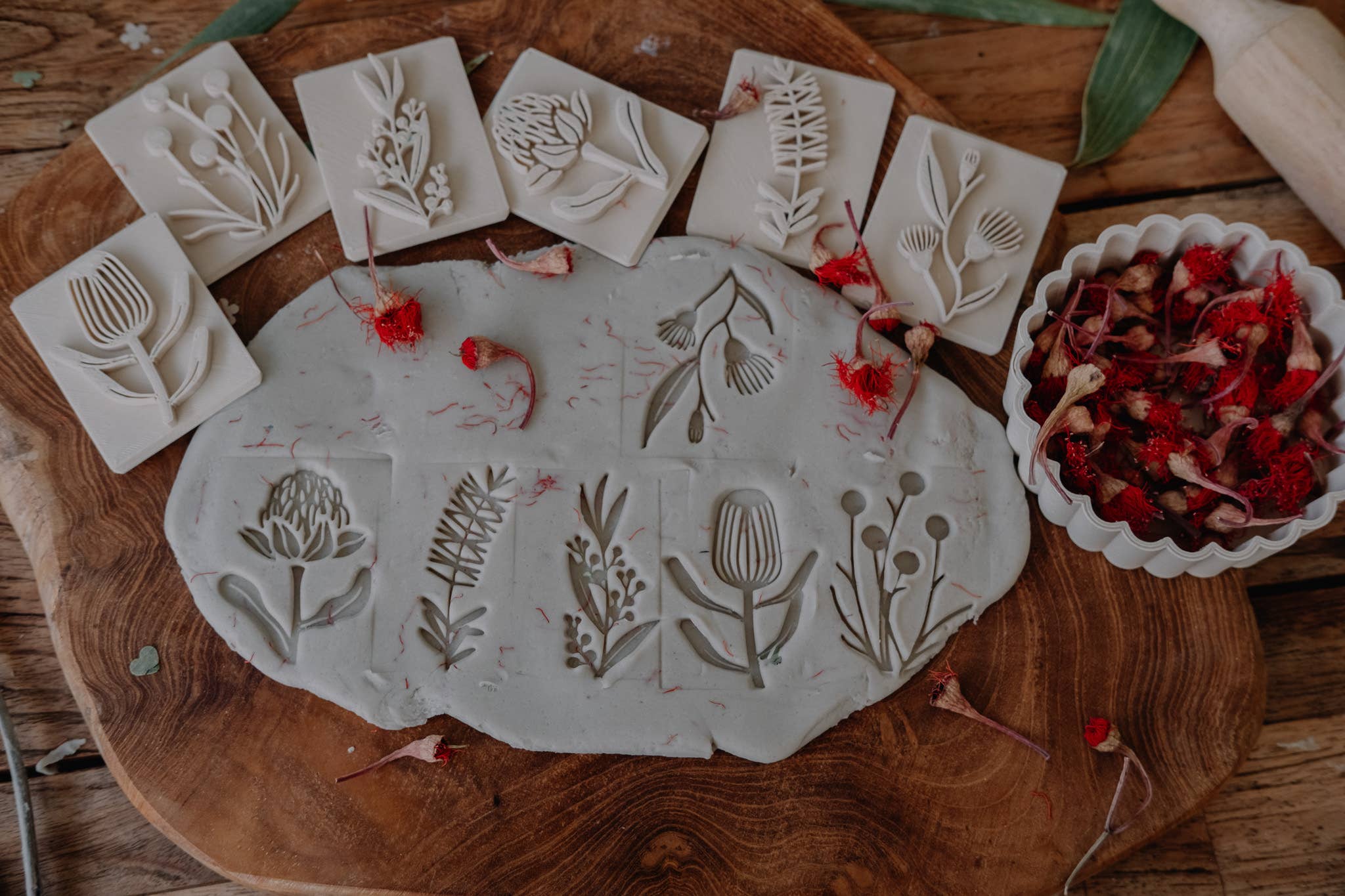 Native Flower Playdough Stamp Set