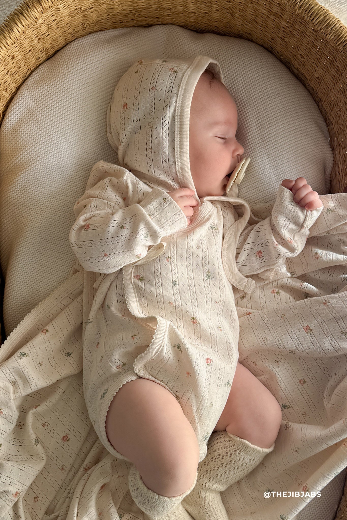 Organic Cotton Pointelle Bonnet - Sweet Magnolia Simple
