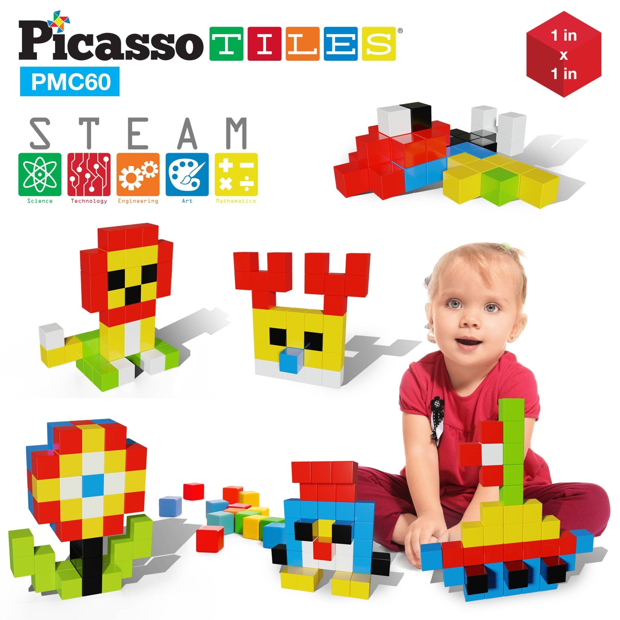 1.2" 60 - Piece Magnetic Cube
