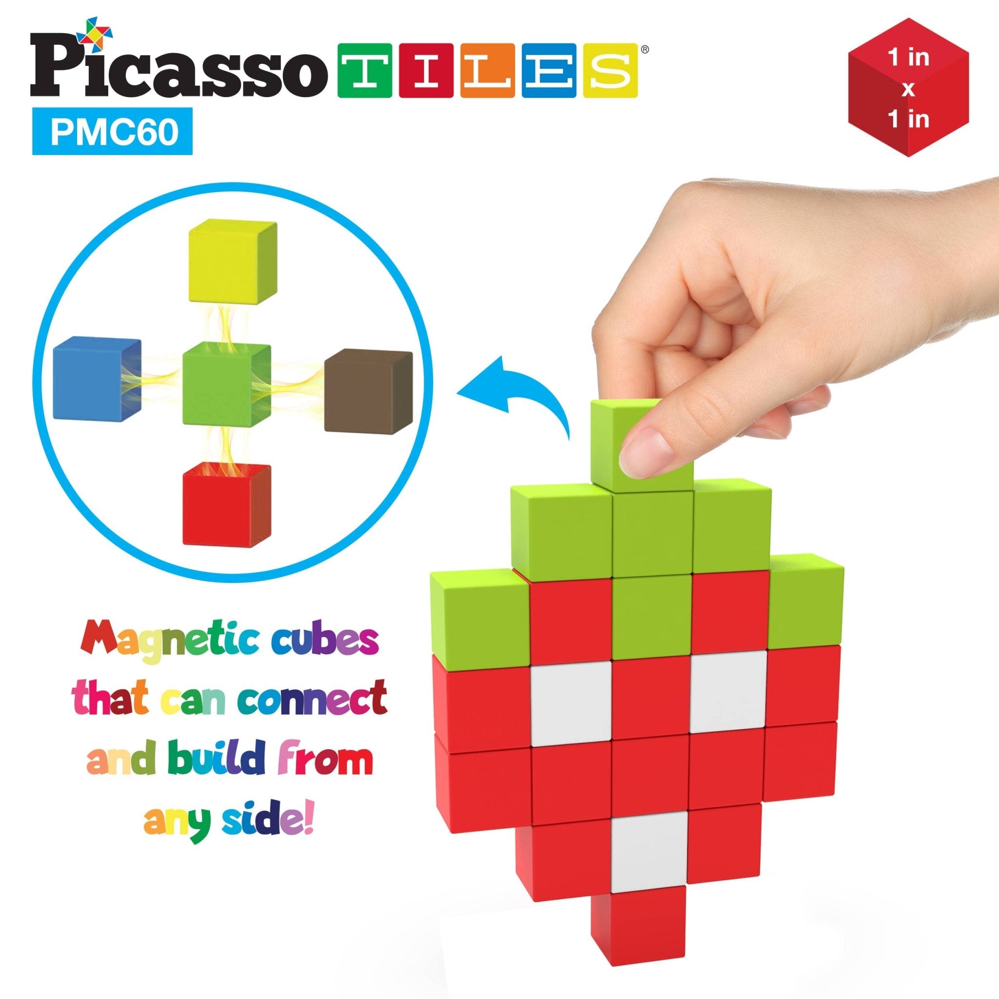 1.2" 60 - Piece Magnetic Cube