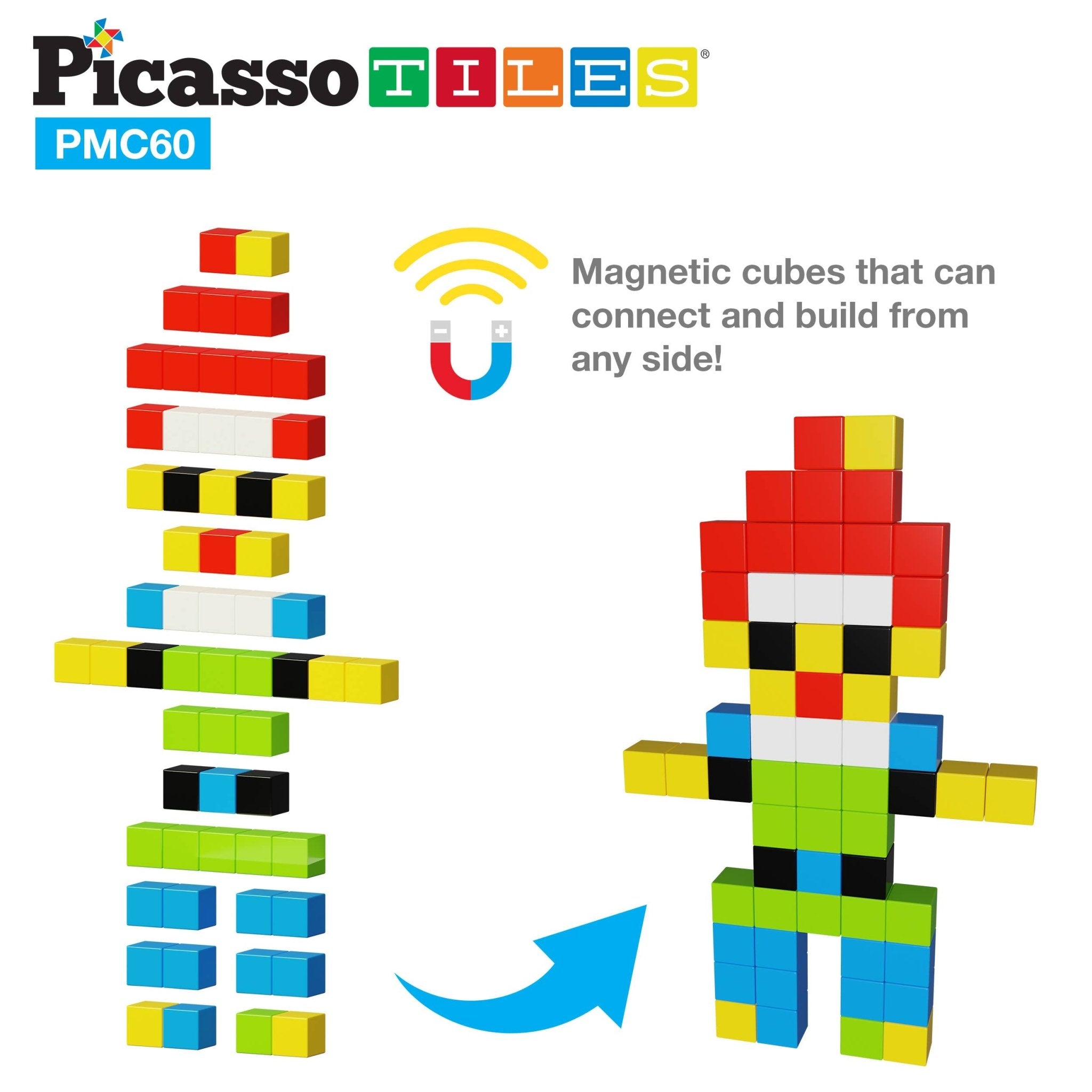 1.2" 60 - Piece Magnetic Cube