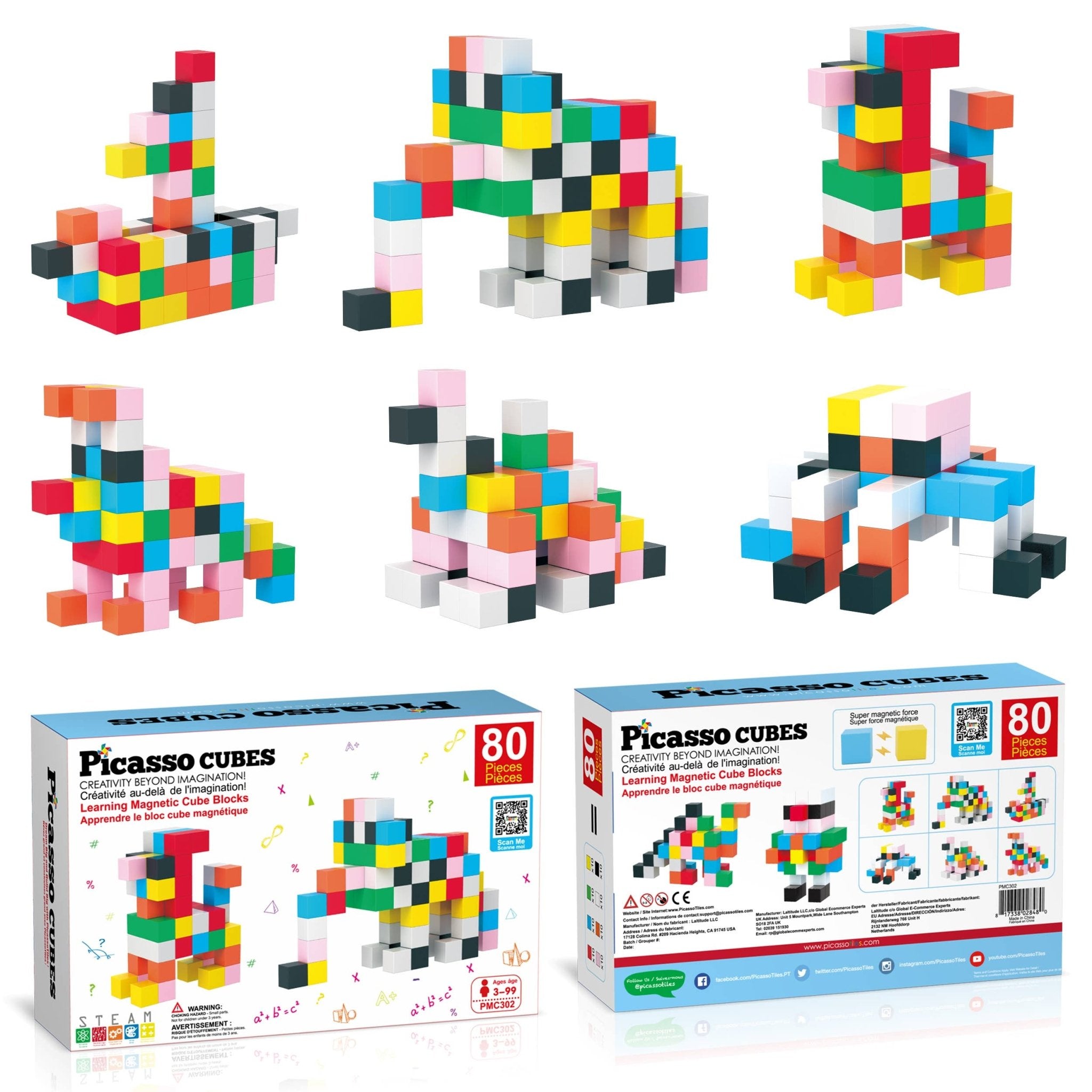 1.2" 90 Piece Magnet Building Cube