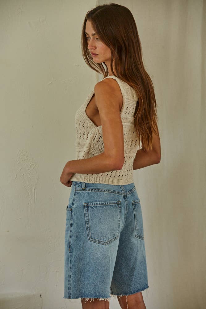 Knit Sweater Sleeveless Top