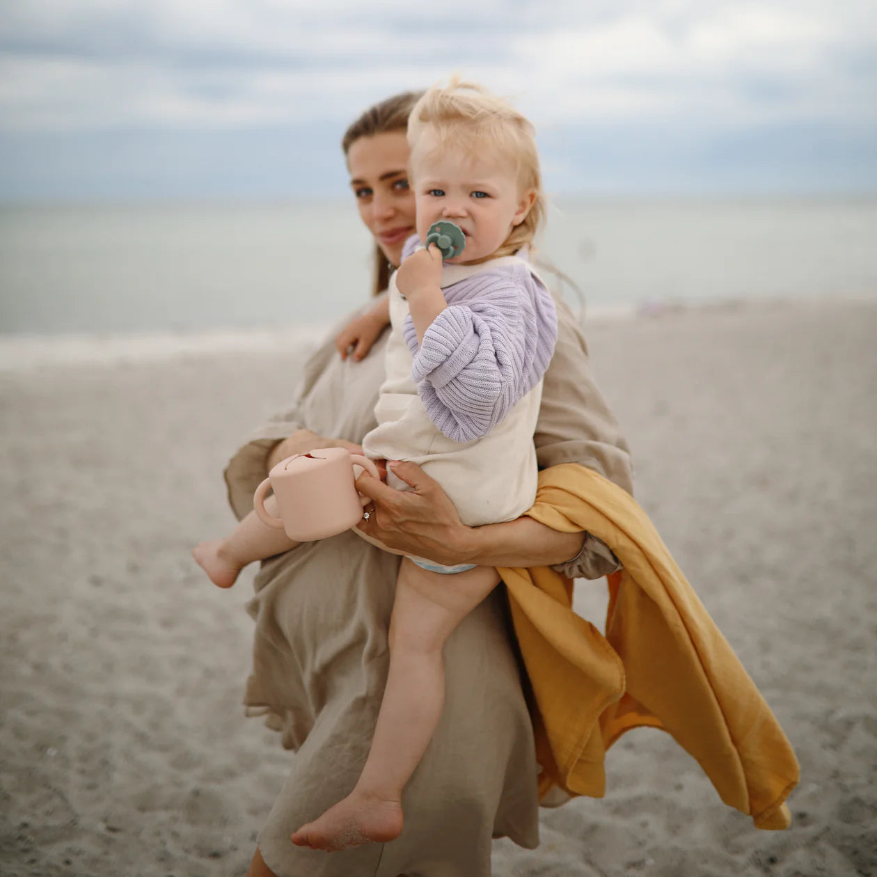 Organic Cotton Muslin Swaddle Blanket | Fall Yellow