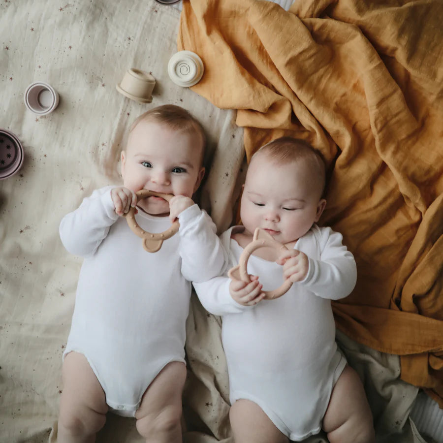 Organic Cotton Muslin Swaddle Blanket | Fall Yellow