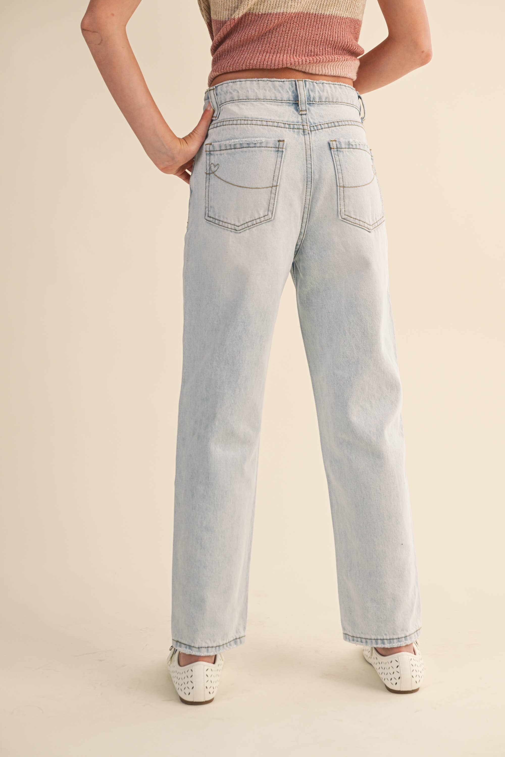 Tween Straight Light Wash Denim