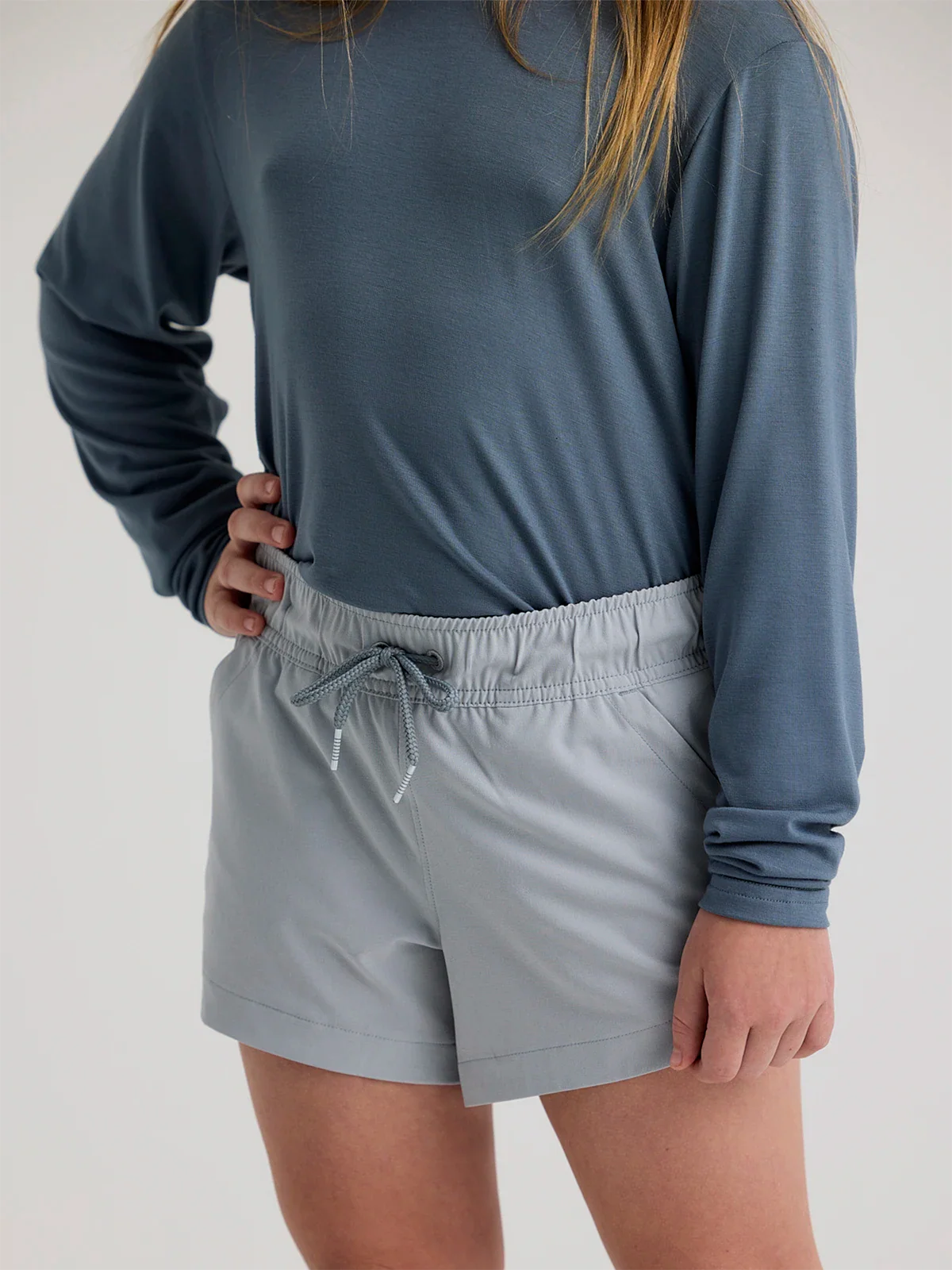 Girls' Pull-On Breeze Short || Aspen Grey - Youth