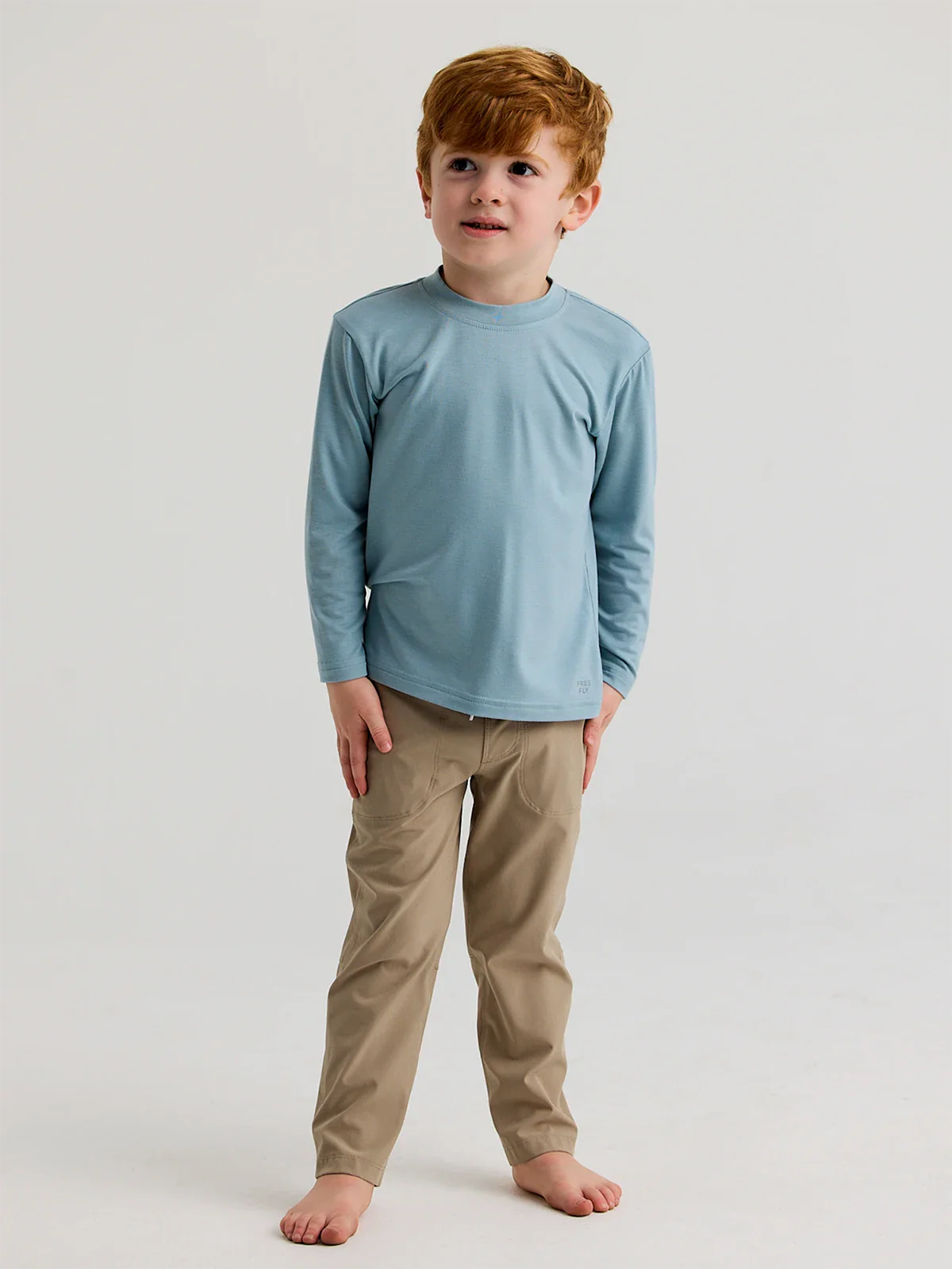Boy's Bamboo Shade Long Sleeve || Ocean Mist - Toddler