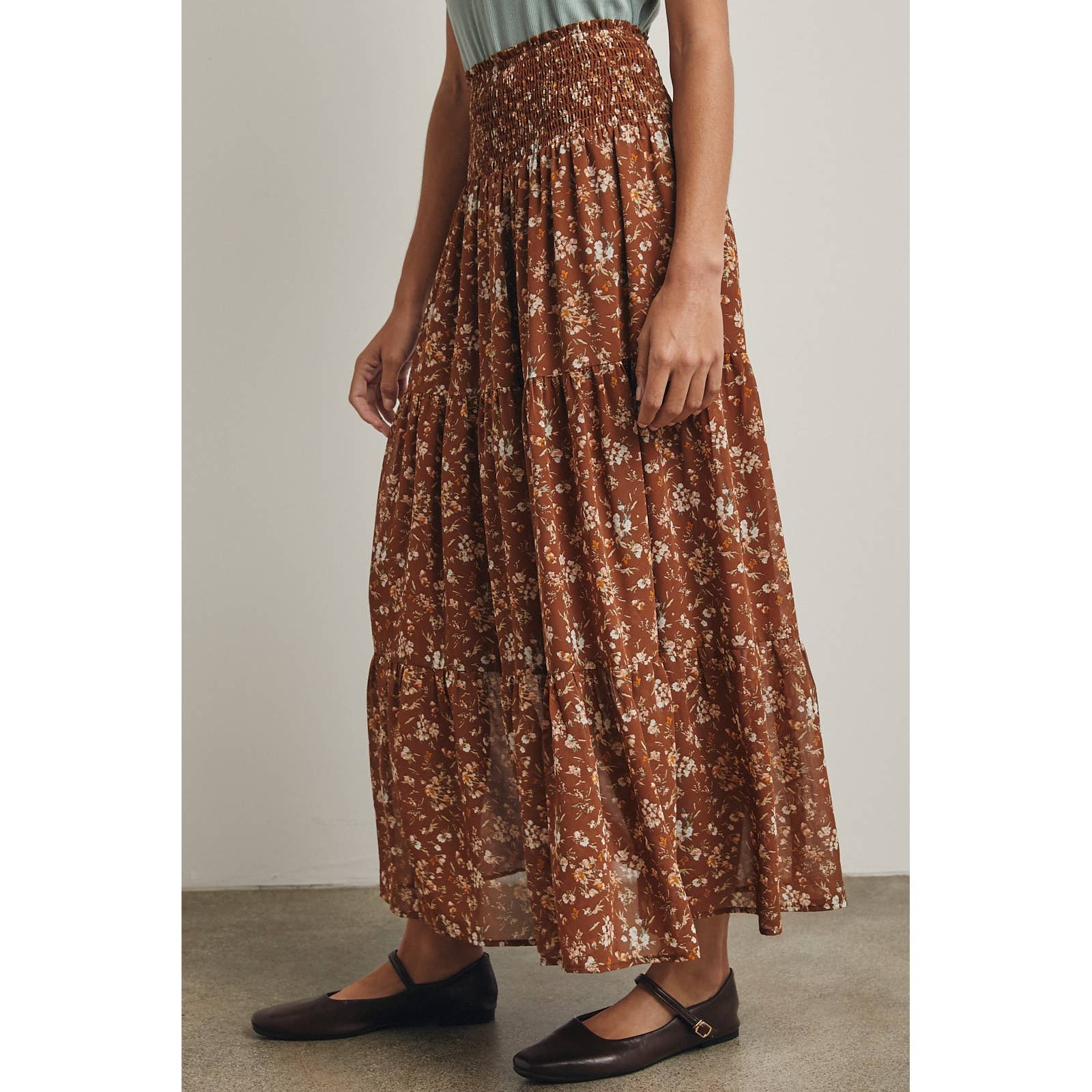 Lila Smocked Maxi Skirt