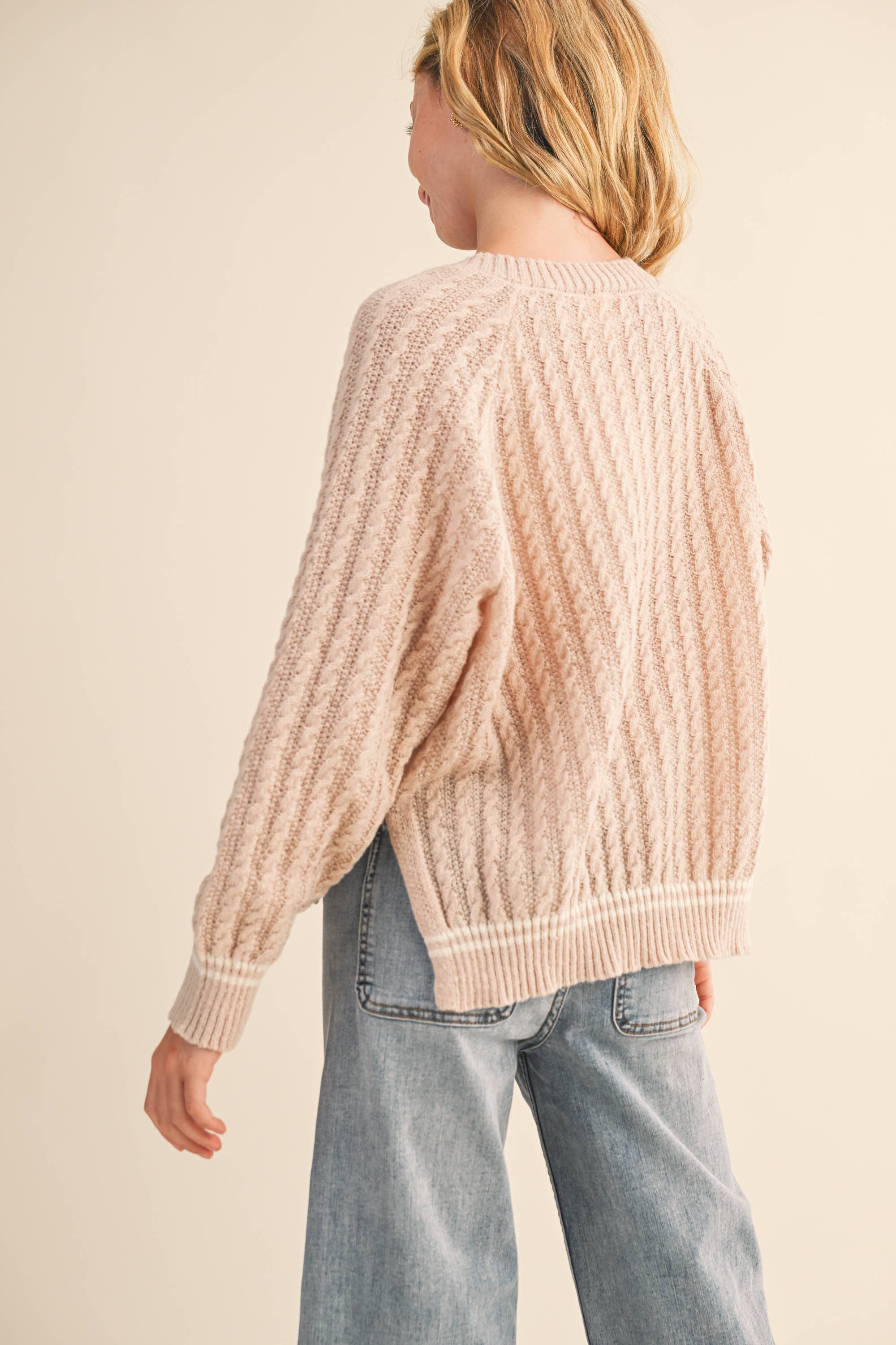 Tween Cable Sweater